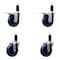 Service Caster 4'' Solid Poly Swivel 1-1/4'' Expanding Stem Caster Set 2 Total Lock Brakes, 4PK SCC-EXTTL20S414-SPUS-2-S-2-114 - alternate 1